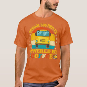 Retro Vintage School Bus Driver Driving Powered Co T-Shirt