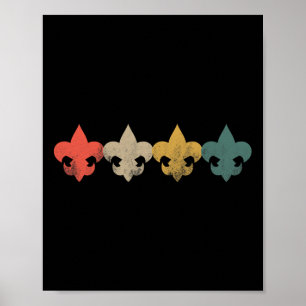 Retro Vintage Scout Scouts Men Womens Boys Girls Poster