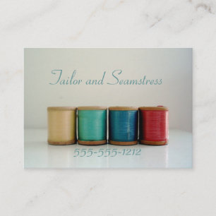 Retro Vintage Seamstress and Tailor Business Cards