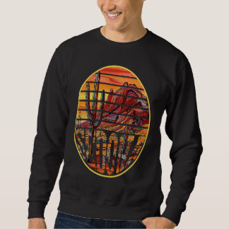 Retro Vintage Sedona Arizona Hiking Sunset Dawn Sweatshirt
