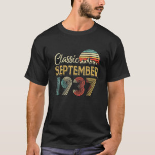 Retro Vintage SEPTEMBER 1937 83Rd Birthday Gift Fo T-Shirt