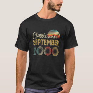 Retro Vintage SEPTEMBER 2000 20Th Birthday Gift Fo T-Shirt