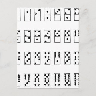 retro vintage set of dominoes postcard