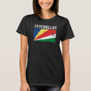 Retro Vintage Seychelles Flag Seychellois Roots T-Shirt