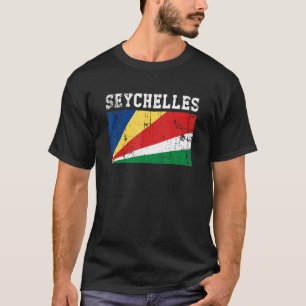 Retro Vintage Seychelles Flag Seychellois Roots T-Shirt