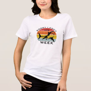 Retro Vintage Shark Womens Week End Shirt