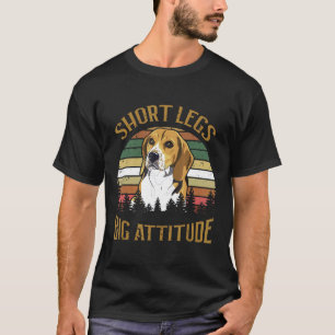 Retro Vintage Short Legs Big Attitude Beagle Dog T-Shirt