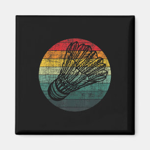 Retro Vintage Shuttle - Birdie Badminton Lover Ath Magnet