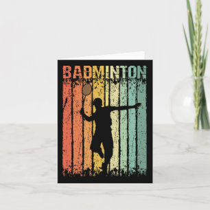 Retro Vintage Shuttle Player Badminton Card