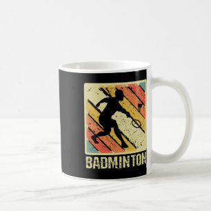 Retro Vintage Shuttle Player Badminton Coffee Mug