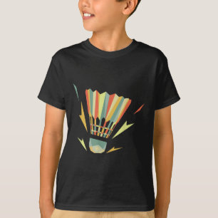 Retro Vintage Shuttle Player Badminton  T-Shirt