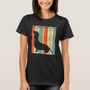 Retro Vintage Silhouette Dog Dachshund T-Shirt