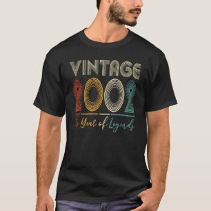 Retro Vintage Since 2002 21st Birthday  21 Years O T-Shirt