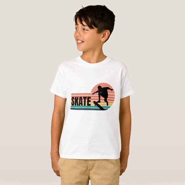 Retro Vintage Skate T-Shirt (Front Full)