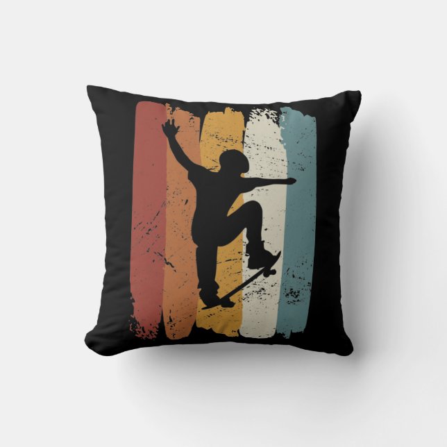 Retro vintage Skateboard Cushion (Front)