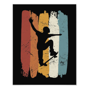 Retro vintage Skateboard Photo Print