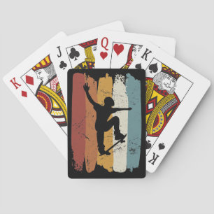 Retro vintage Skateboard Playing Cards