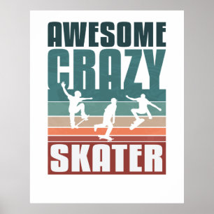 Retro vintage Skateboard Poster