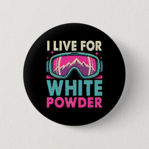 Retro Vintage Ski Snowboard Goggles 80s 90s Skiing 6 Cm Round Badge