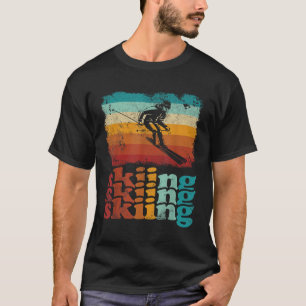 Retro Vintage Skiing Ski Lover Skiing T-Shirt