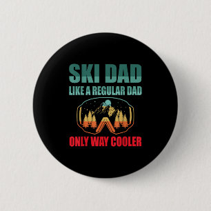 Retro Vintage Skiing Snow Gifts For Skiers _1 6 Cm Round Badge