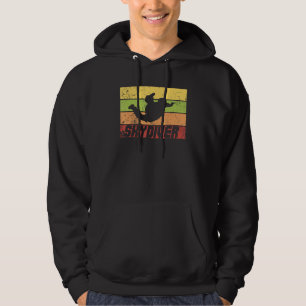 Retro Vintage Skydiver Skydiving Parachuting Skydi Hoodie