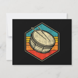 Retro Vintage Snare Drum - Marching Band Drumline