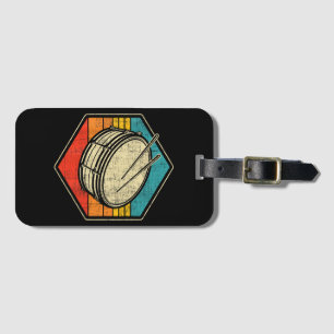 Retro Vintage Snare Drum - Marching Band Drumline Luggage Tag