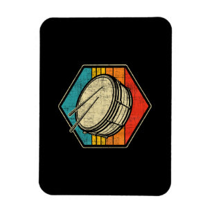 Retro Vintage Snare Drum - Marching Band Drumline Magnet