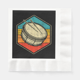 Retro Vintage Snare Drum - Marching Band Drumline Napkin