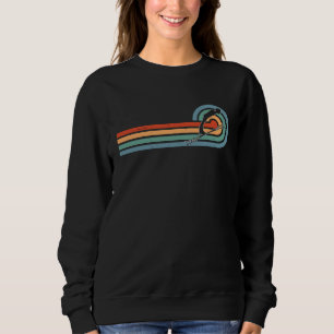 Retro Vintage Snowboarding Player Skiing 2 Sweatshirt