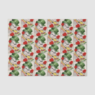 retro vintage snowman Christmas Holiday tissue Paper