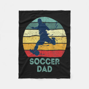 Retro Vintage Soccer Dad T Shirt Fleece Blanket
