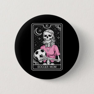 Retro Vintage Soccer Mum Tarot Card 6 Cm Round Badge