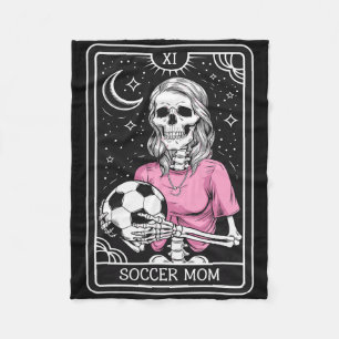 Retro Vintage Soccer Mum Tarot Card Fleece Blanket
