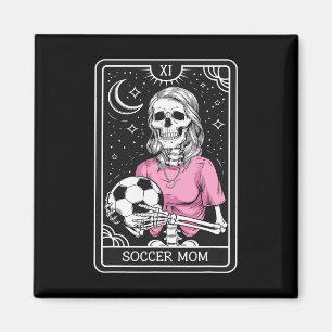 Retro Vintage Soccer Mum Tarot Card Magnet