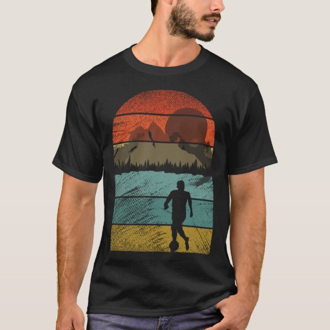 Retro vintage Soccer player sports T-Shirt (Front)