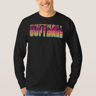 Retro Vintage Softball Game Day Season T-Shirt