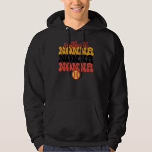 Retro Vintage Softball Nonna  Nonna Mothers Day Hoodie