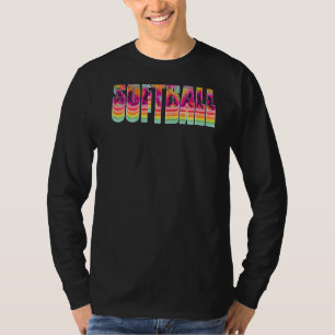 Retro Vintage Softball Season Players Game Day Vib T-Shirt