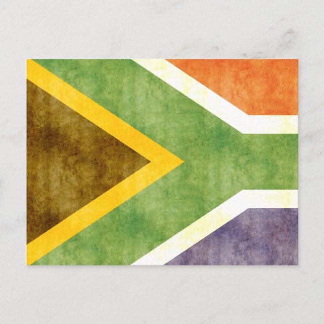 Retro Vintage South Africa Flag Postcard (Front)