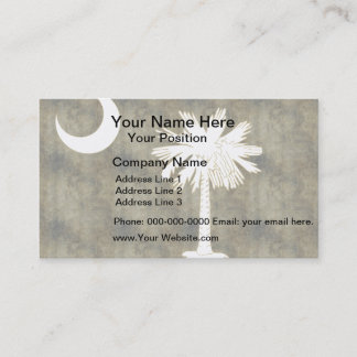 Retro Vintage South Carolina Flag Business Card