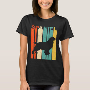 Retro Vintage Spaniel Silhouette Dog Dog Owner T-Shirt