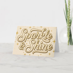 Retro Vintage Sparkle & Shine Christmas Holiday Card