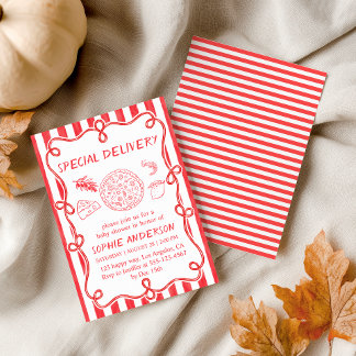 Retro Vintage Special Delivery Baby Shower Invitation