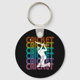 Retro Vintage Sports Lover - Cricket Key Ring