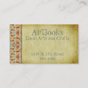 Retro Vintage Squares Business Card