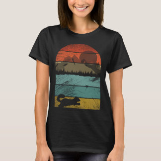 Retro vintage Squirrel and cute animal 2 T-Shirt