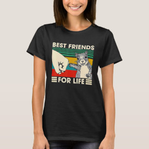 Retro Vintage Squirrel Best Friend For Life Fist B T-Shirt