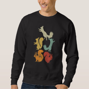 Retro Vintage Squirrel Chipmunk Animal Women Men Sweatshirt